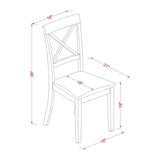 East West Furniture ANBO5-CAP-LC Antique 5 Piece Kitchen Set for 4 Includes a Round Table with Pedestal and 4 Faux Leather Dining Room Chairs, 36x36 Inch East West Furniture