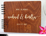 Wood Wedding Guest Book Personalized Wooden Rustic Charm Custom Engraved Bride and Groom Names Date Vintage Monogrammed Unique Bridal Gift Idea Guest Weddings-by-StockingFactory