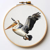 Junfa Cross Stitch Kit - Pelican (C) 1 - 11CT Pre-Printed Fabric - Embroidery Crafts - 35cm x 35cm - Traditional & Modern Style - Unisex - All Seasons - Kids & Adults
