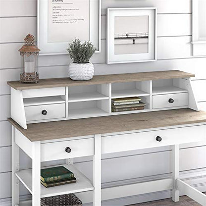 Bush Furniture UrbanPro Desktop Organizer in Shiplap Gray/White - Engineered Wood - WoodArtSupply