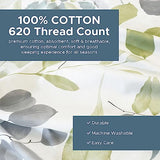 Essina Duvet Cover Set – 3 Pcs Queen Duvet Cover Set with 1 Queen Duvet Cover and 2 Pillow Shams – 620 Thread Count – Soft Cotton Duvet Cover Queen Size – Luxurious Cotton Comforter Cover – Watercolor Essina