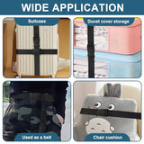 4 Pack Mattress Topper Straps, 60 x 2 Inches Black Adjustable Straps with Locking Buckles Keep Toppers Secure for Mattress Moving or Storage Ideal for Memory Foam Toppers Dorms Apartments and RVs RJLCTH