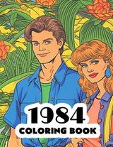 1984 Coloring Book: 1980s Retro coloring book featuring iconic scenes, fashion, and history WoodArtSupply