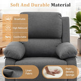Korser Recliner Chair, 360 Swivel Rocker Chair for Adults, Small Rocking Recliner for Small Spaces, Upholstered Fabric Glider Recliner Nursery