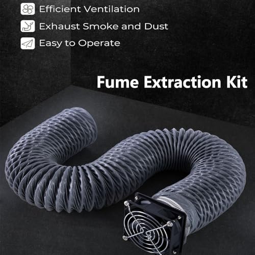 Smoke Exhaust Kit with Fan 4000RPM and Pipe, DIY for Skouphy Laser Engraver Enclosure, A1/A1 mini Enclosure, and Most Enclosure Cover Needed Filter Assembly Cregrant3D