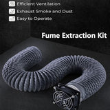 Smoke Exhaust Kit with Fan 4000RPM and Pipe, DIY for Skouphy Laser Engraver Enclosure, A1/A1 mini Enclosure, and Most Enclosure Cover Needed Filter Assembly Cregrant3D