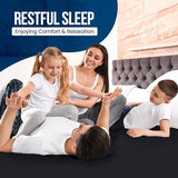 Queen Size Mattress Protector Waterproof, Premium 200 GSM Terry Mattress Cover, Soft & Breathable Bed Cover, Fitted Sheet Style Stretchable Deep Pockets 17" by Utopia Bedding (Black) Utopia Bedding