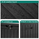 YITAHOME 260 Gallon Extra Large Deck Box, Double-Wall Resin Outdoor Storage Box with Flexible Divider for Patio Cushions Pool Supplies Garden Tools, 1000lbs Load Capacity, Lockable&Waterproof (Black) YITAHOME