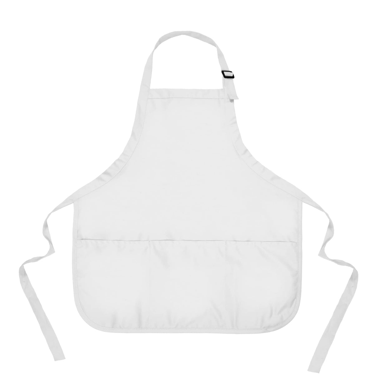 DALIX Apron Commercial Restaurant Home Bib Spun Poly Cotton Kitchen Aprons (3 Pockets) in White DALIX