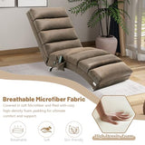 Chaise Lounge Chair Indoor, Upholstered Massage Chair with 5 Modes, Ergonomic Electric Recliner Chair, Modern Long Lounger for Office Bedroom or Living Room (Coffee) BAOMKONG