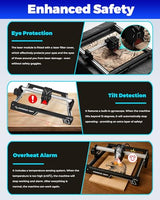 ATOMSTACK Swift Laser Engraver for Beginners, 12000mW Output Laser Cutter, Laser Class 4, 300×300mm Working Area, 0.08mm Accuacy Engraving Machine for Wood, Leather, Coated Metal, Acrylic (Swift 12W) KoveYzao