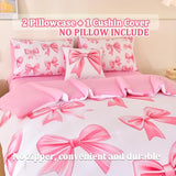 Tasselily 6 Pcs Bed in A Bag Full Comforter Set for Girls,Pink Bow Bedding,Bow Comforter Sets with Sheets for Kids Tasselily