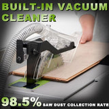 SIROCCO Dustless Table Saws for Jobesites, 10" Cutting Blade 98.5% Dust Collection Rate Cutting Speed Up to 4500RPM, 60T Blades SIROCCO