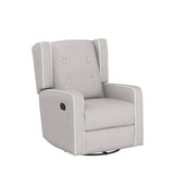 CANMOV Swivel Rocker Recliner Chair, Nursery Glider Chair, Nursery Rocking Chairs, Manual Reclining Chair, Grey CANMOV