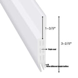 Door Draft Stopper Door Sweep Weather Stipping - Camel Home Self Adhesive Door Seal Soundproof Under Door Bottom Seal Strip Rubber Energy Saver Insulasion Weatherproof, 2" W X 39" L (White) Save Unicorn