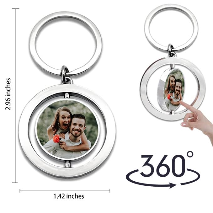 Joiit 8 Pack Sublimation Keychains Blank Key Chains Heat Transfer Press Keyrings Double side Print Key Rings Personalized Gifts Joiit