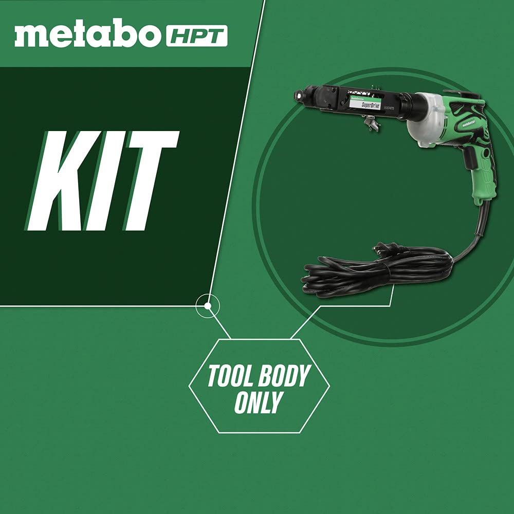 Metabo HPT SuperDrive Collated Screwdriver | 24.6 Ft Power Cord | 6.6 Amp Motor | W6V4SD2 - WoodArtSupply