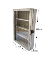 WANLIAN Shadow Box Frame with Acrylic 11x16“ Wooden Shadow Box Display Case with 3 Detachable Shelves & Linen Back, Wall-Mounted Deep Display Box Picture Frame for Photos Memorabilia (White) WANLIAN