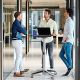Ergotron – LearnFit Mobile Standing Desk, Adjustable Height Small Rolling Laptop Computer Sit Stand Desk with Wheels for Classroom, Office, Medical or Home Use – Adjusts from 33 to 49 Inches – Grey Ergotron