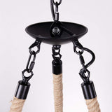 Wellmet Farmhouse Chandelier, Wood Wagon Wheel Chandelier with Seeded Glass Shade, Hanging Rustic Round 3 Lights Ceiling Pendant Lighting Fixture for Dining Room, Living Room,Foyer, Kitchen Island Wellmet