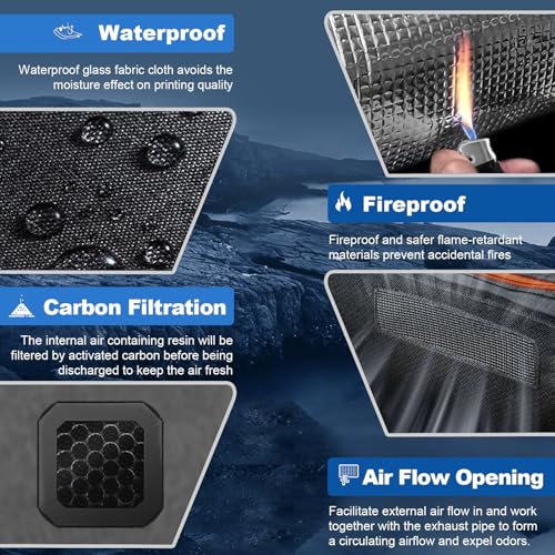 Multifunctional Resin 3D Printer Enclosure with Ventilation Filter, High Quality 3D Printer Vented Enclosure Tent Cover Eliminate Odors Compatible with Anycubic Elegoo Series LCD Resin UV 3D Printer YOOPAI