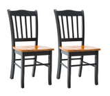 Boraam Shaker Chair, Black/Oak, Set of 2 Boraam