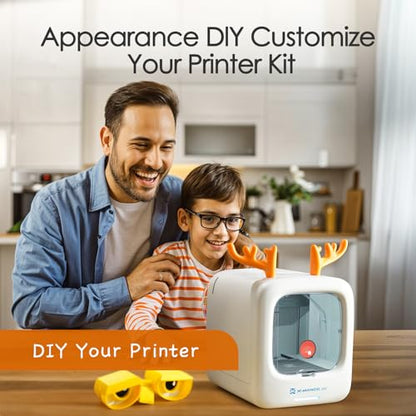 3D Printer for Kids, Beginner 3D Printer with 8 PLA Filament Set, Huge Toy Library & Modify, Wi-Fi & App Control, Create STEM Toys, High Precision 3D Printer W/ 15+ Mini 3D Design Module, X-M - WoodArtSupply