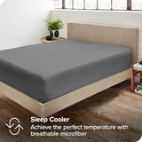 Bare Home 2-Pack Fitted Bottom Sheets King - Premium 1800 Ultra-Soft Wrinkle Resistant Microfiber - Deep Pocket (King, Grey) Bare Home