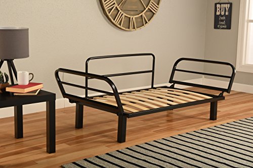 Best Futon Lounger - Frame ONLY - Sit Lounge Sleep - Small Furniture for College Dorm, Bedroom Studio Apartment Guest Room Covered Patio Porch SPACELY FRAME