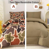 CKOU CCOO Duck Camo Bedding Set Twin Size for Boys,Green Camouflage Comforter Set,Duck Hunting Bed Sets,Camo Bedroom Decor for Teens Kids CKOU CCOO