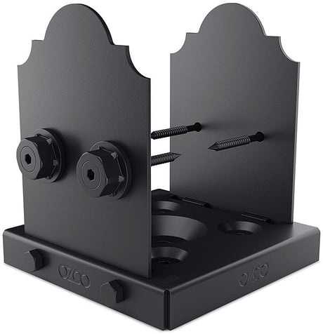 Ozco Building Products 54208 Laredo Sunset Lite 6x6 Post Base, (1 per Pack), Black Ozco Building Products