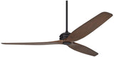 Casa Vieja 62" Coronado Aire Modern Industrial 3 Blade Indoor Outdoor Ceiling Fan with Remote Control Matte Black Dark Walnut Wood Damp Rated for Patio Exterior House Home Porch Gazebo Casa Vieja