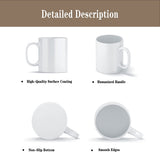 TANGLONG Sublimation Mugs,Sublimation Mugs Blank,Sublimation Mugs 15 oz,Sublimation Coffee Mugs,Bulk Mugs for Coffee,Latte,Hot Cocoa Set of 12 TANGLONG