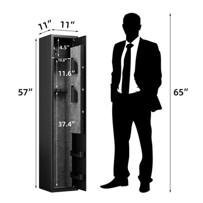 Pemberly Row Rifle Gun Safe with Quick Access Fingerprint for 5 Guns