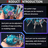 YUEZUDPO 3D Metal Puzzles for Adults, Metal 3D Puzzle DIY 3D Spider 602 Pieces Mechanical Building Kit,3D Model Kits to Build for Birthday Christmas