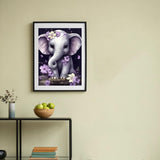 MOER SKY Forest Animals Diamond Painting Kits for Adults Purple Flowers Elephant 5D Gem Art Kit for Adult DIY Home Wall Gift 12x16 inch MOER SKY