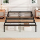 Hafenpo 12 Inch King Bed Frame -Sturdy Metal Platform King Size, No Box Spring Needed, Heavy Duty, Easy Assembly, Strong Bearing Capacity, Under Bed Storage, Black Hafenpo
