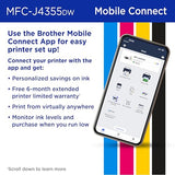 Brother INKvestment 4355 Wireless Color Inkjet All-in-One Printer with 1.8” Color Display and Manual Feed Slot | Includes Refresh Subscription Trial(1) (MFC-J4355DW)