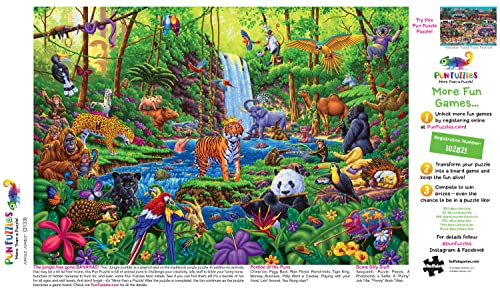 Buffalo Games - Jungle Jumble - 2000 Piece Jigsaw Puzzle for Adults Challenging Puzzle Perfect for Game Nights - 2000 Piece Finished Size is 38.50 x 26.50 - WoodArtSupply