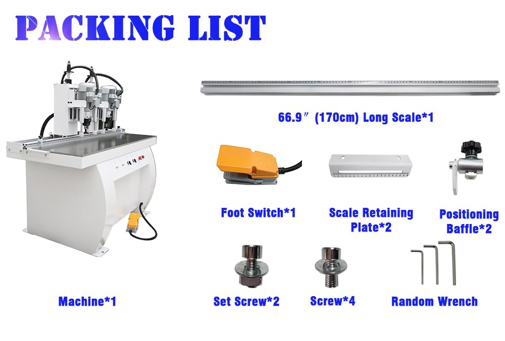 HayWHNKN Hinge Boring Machine Pneumatic Drill Press Machine Woodworking Hinge Drilling Machine Double Station 110V 1.5kw Woodworking Hole Drilling Puncher Equipment - WoodArtSupply