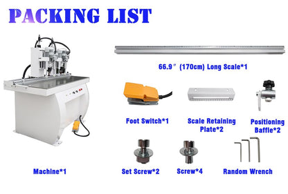 HayWHNKN Hinge Boring Machine Pneumatic Drill Press Machine Woodworking Hinge Drilling Machine Double Station 110V 1.5kw Woodworking Hole Drilling Puncher Equipment - WoodArtSupply