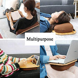 SUMISKY Lap Desk-Portable Laptop Table with Cushion Bamboo Platform Phone Holder SUMISKY