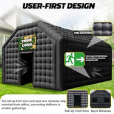 GR8FUN Large Inflatable Nightclub Tent 20X16.5X12Ft with Blower, Black Party Tent, Gazebo Event House for Wedding, Backyard Party, Birthday Celebration GR8FUN