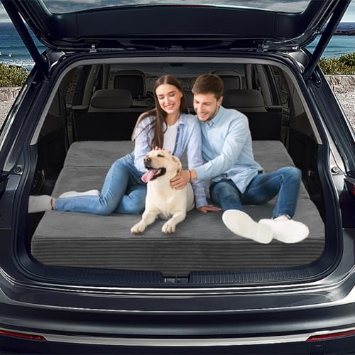 feliz home 6-Inch Tri-Fold Mattress Twin Size - Foldable Futon Sofa Bed with Removable Washable Cover, Folding Memory Foam Futon Mattress | Non-Slip Bottom & Carry Handles for Guest, Camping, Dorm feliz home