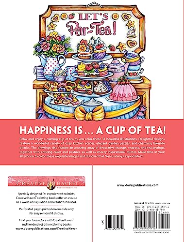 Creative Haven Afternoon Tea Coloring Book (Adult Coloring Books: Food & Drink) Dover Publications