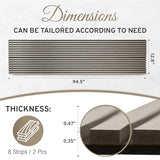 DOGBERRY 2 Pack Acoustic Wood Wall Panels, Decorative Soundproof Panels for Walls and Ceiling,n, 3D Slat Wood Wall Panels (94.49” x 25.4” Total Coverage, Drift Wood) DOGBERRY