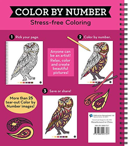 Brain Games - Color by Number: Stress-Free Coloring (Pink)