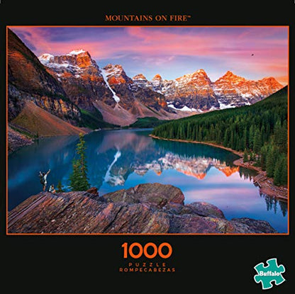 Buffalo Games - Mountains On Fire - 1000 Piece Jigsaw Puzzle Multicolor, 26.75"L X 19.75"W