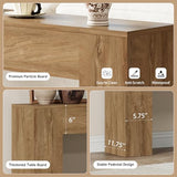 Wood Console Table for Entryway Living Room, 43-Inch Modern Sofa Table, Farmhouse Small Rectangular Accent Console with Wooden Double Base for Behind Couch Hallway Foyer Entrance, Light Oak Brown Epecoya