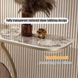 Modern Console Table, Luxury Faux Marble Entryway Table Narrow Metal Sofa Table for Hallway, Living Room, Foyer, 39.4" 47.2" 59.1" Wide, Easy Assembly VinLeap